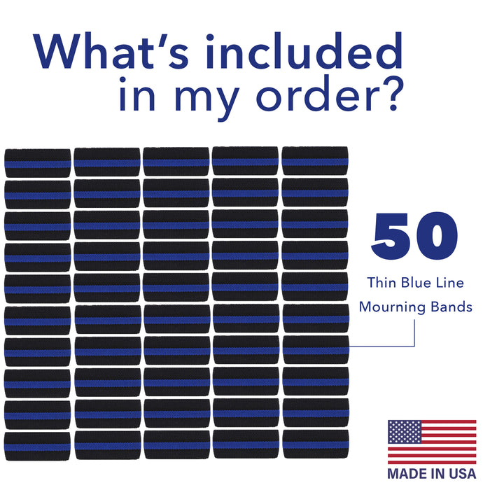Shirt Stay Plus ®  Mourning Band 50 Pack
